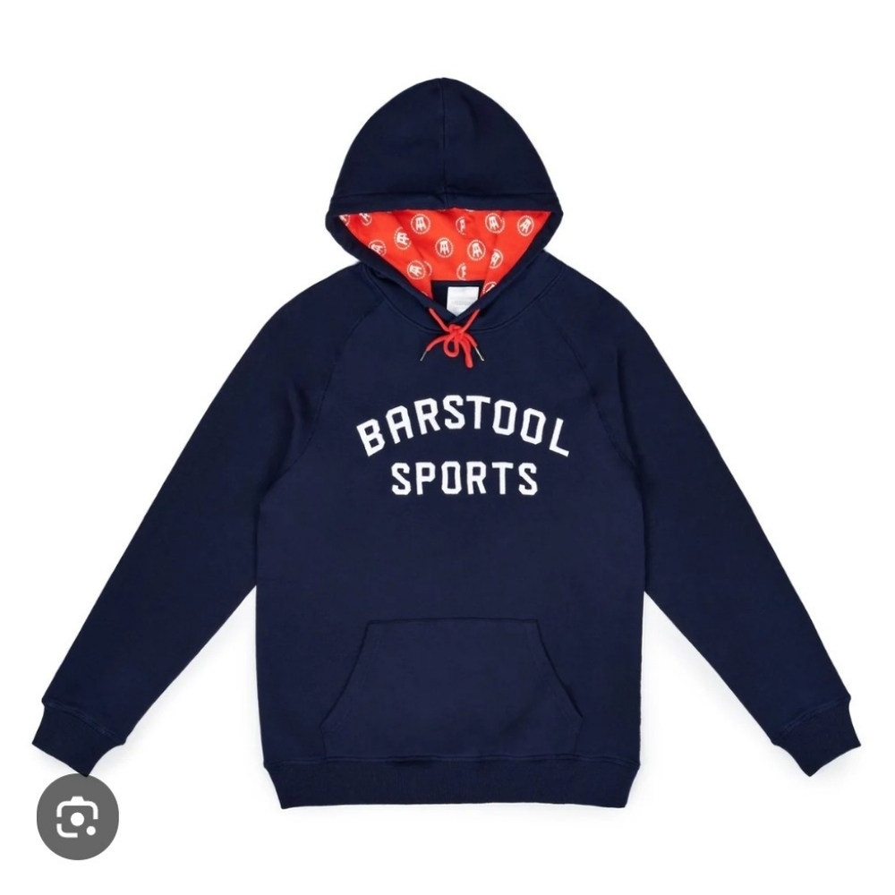 Barstool Sports Embroidered Navy Hoodie